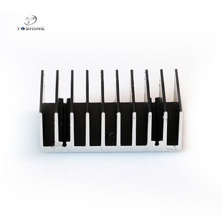6063-t5 Extruded Black Aluminum Heat Sink Profiles