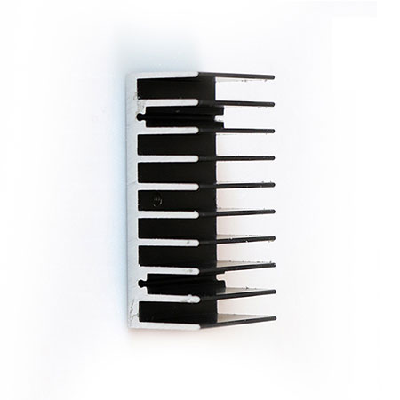 6063-t5 Extruded Black Aluminum Heat Sink Profiles